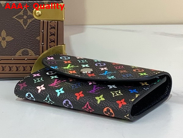 LV x TM Rosalie Coin Purse in Black Multicolored Monogram Coated Canvas Replica