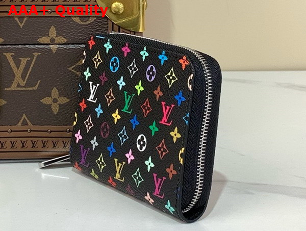 LV x TM Zippy Coin Purse in Black Multicolored Monogram Coated Canvas M13409 Replica