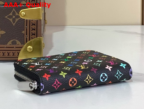 LV x TM Zippy Coin Purse in Black Multicolored Monogram Coated Canvas M13409 Replica