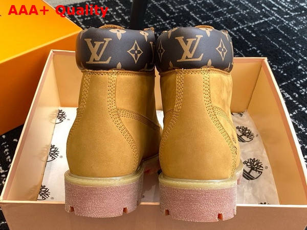 LV x Timberland Ankle Boot in Beige Grained Nubuck Calf Leather 1AD74X Replica