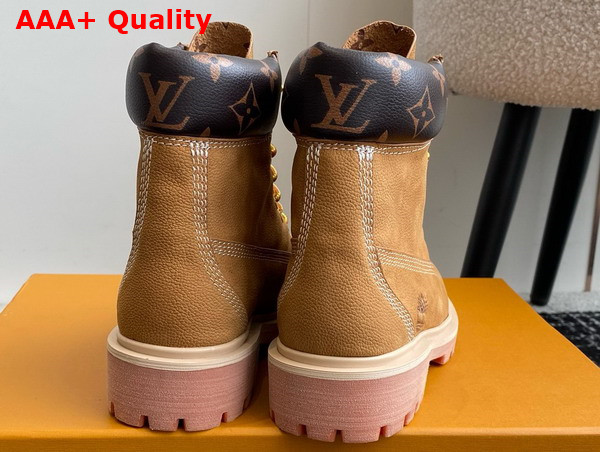 LV x Timberland Ankle Boot in Beige Grained Nubuck Calf Leather for Women 1AD74X Replica