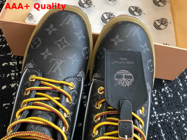 LV x Timberland Ankle Boot in Grey Monogram Leather Replica