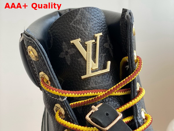 LV x Timberland Ankle Boot in Grey Monogram Leather Replica