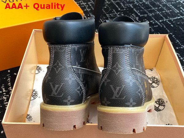 LV x Timberland Ankle Boot in Grey Monogram Leather Replica