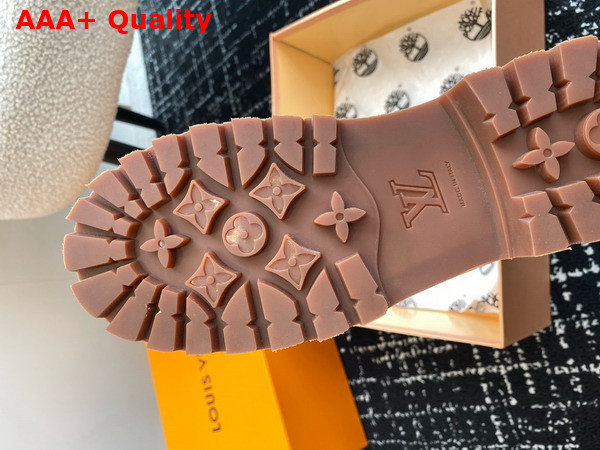 LV x Timberland Ankle Boot in Grey Monogram Leather Replica