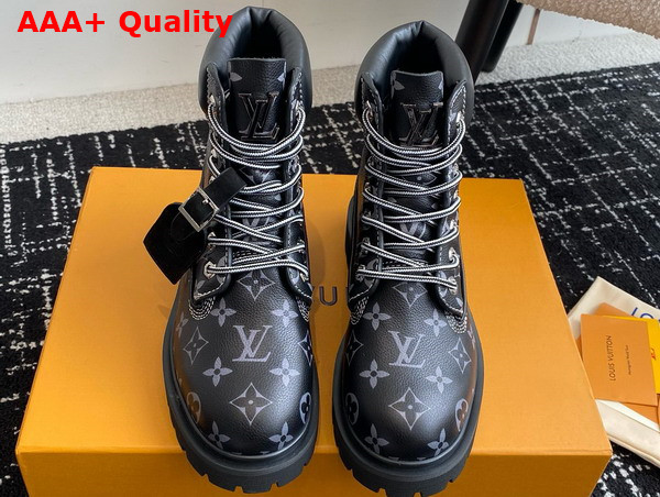 LV x Timberland Ankle Boot in Grey Monogram Leather for Women Replica