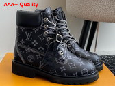 LV x Timberland Ankle Boot in Grey Monogram Leather for Women Replica