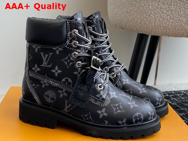 LV x Timberland Ankle Boot in Grey Monogram Leather for Women Replica