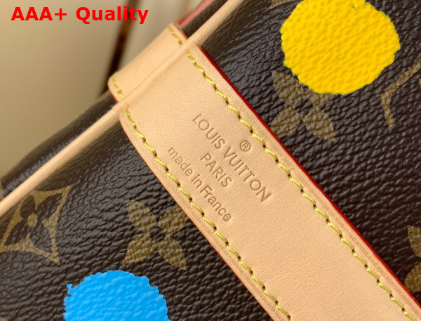 LV x YK Bandouliere Keepall 45 Monogram Coated Canvas with 3D Painted Dots Print M46377 Replica