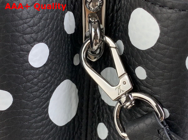 LV x YK Capucines BB Black and White Taurillon Bull Calf Leather with Infinity Dots Print M21691 Replica