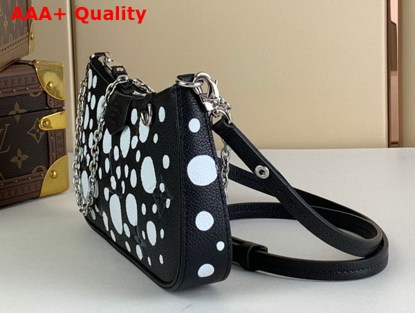 LV x YK Easy Pouch On Strap Monogram Empreinte Cowhide Leather with Infinity Dots Print Black and White M81908 Replica