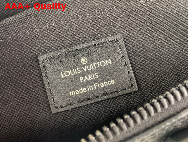 LV x YK Keepall 25 Black and Silver Monogram Eclipse Coated Canvas with 3D Painted Dots Print M46406 Replica