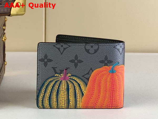 LV x YK Marco Wallet Monogram Eclipse Reverse Coated Canvas with Colorful Pumpkin Print M82101 Replica