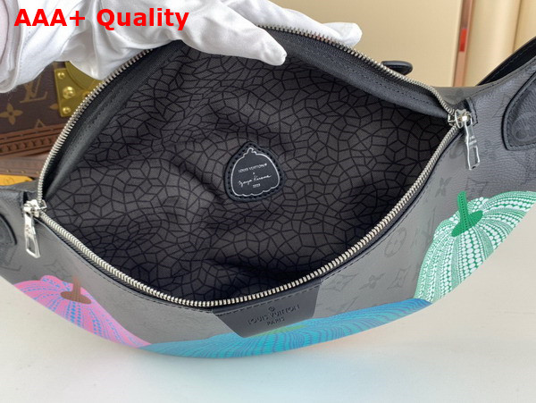 LV x YK Maxi Bumbag in Monogram Eclipse Reverse Coated Canvas with Colorful Pumpkin Print M46436 Replica