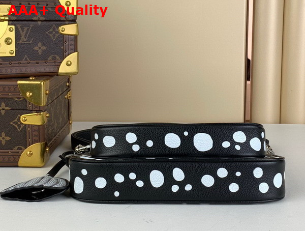 LV x YK Multi Pochette Accessoires Black and White Monogram Empreinte Cowhide Leather with Infinity Dots Print M46410 Replica