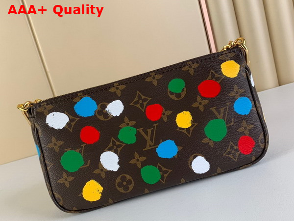 LV x YK Multi Pochette Accessoires Monogram Coated Canvas with 3D Painted Dots Print M46385 Replica