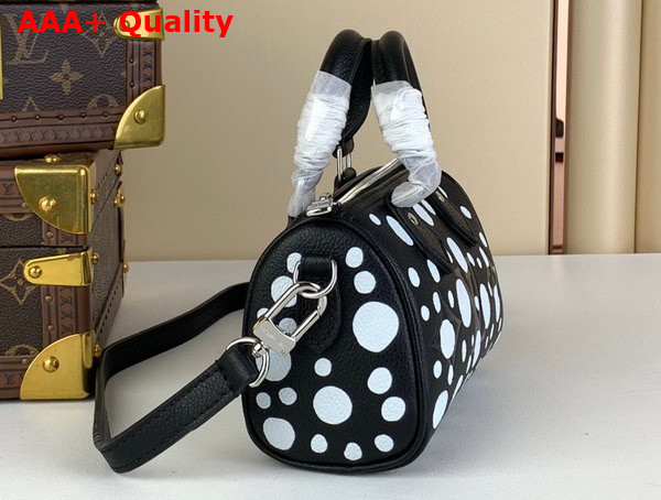 LV x YK Nano Speedy Monogram Empreinte Cowhide Leather Black and White M81910 Replica