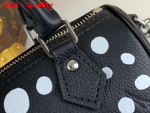 LV x YK Nano Speedy Monogram Empreinte Cowhide Leather Black and White M81910 Replica