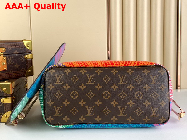 LV x YK Neverfull MM Monogram Coated Canvas with Pumpkin Print M46468 Replica