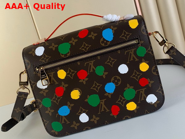 LV x YK Pochette Metis Monogram Coated Canvas with 3D Painted Dots Print M46384 Replica