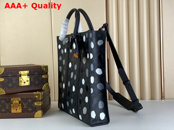 LV x YK Sac Plat Monogram Eclipse Coated Canvas with 3D Painted Dots Print M46404 Replica