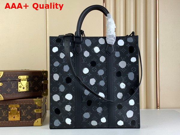 LV x YK Sac Plat Monogram Eclipse Coated Canvas with 3D Painted Dots Print M46404 Replica