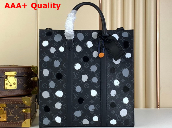 LV x YK Sac Plat Monogram Eclipse Coated Canvas with 3D Painted Dots Print M46404 Replica