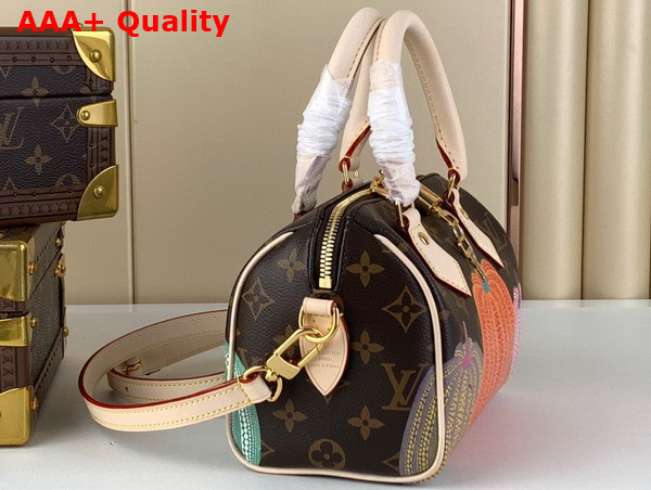 LV x YK Speedy Bandouliere 20 Monogram Coated Canvas with Pumpkin Print M46469 Replica