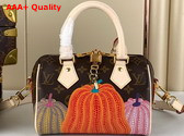 LV x YK Speedy Bandouliere 20 Monogram Coated Canvas with Pumpkin Print M46469 Replica