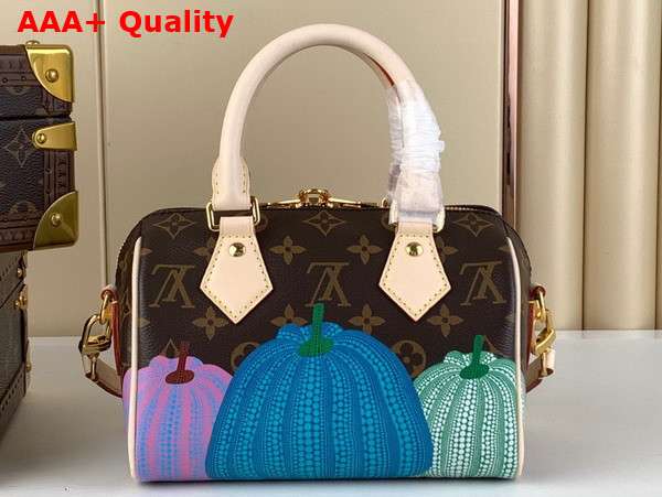 LV x YK Speedy Bandouliere 20 Monogram Coated Canvas with Pumpkin Print M46469 Replica