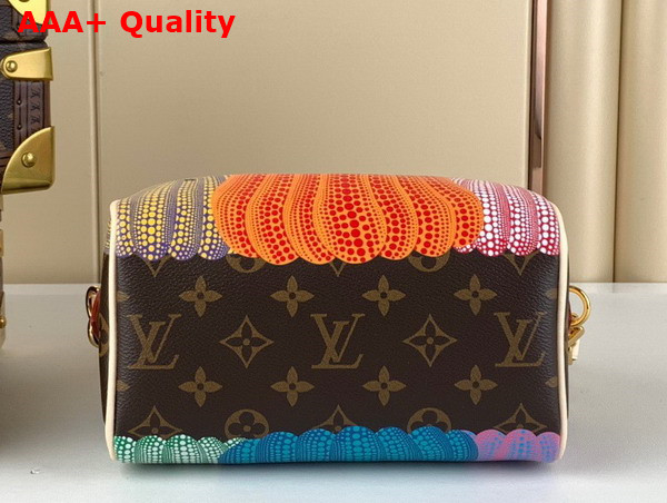 LV x YK Speedy Bandouliere 20 Monogram Coated Canvas with Pumpkin Print M46469 Replica