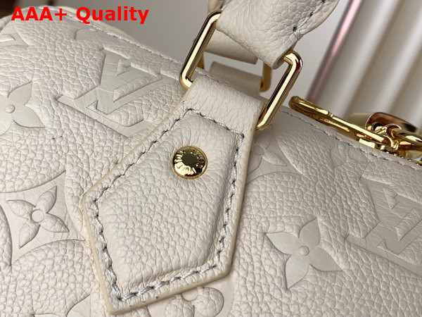 LV x YK Speedy Bandouliere 25 Quartz Embossed Grained Monogram Empreinte Cowhide Leather with Flower Marquetry Replica