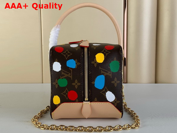 LV x YK Square Bag Monogram Coated Canvas with 3D Painted Dots Print M46450 Replica