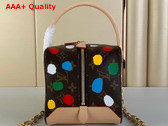 LV x YK Square Bag Monogram Coated Canvas with 3D Painted Dots Print M46450 Replica