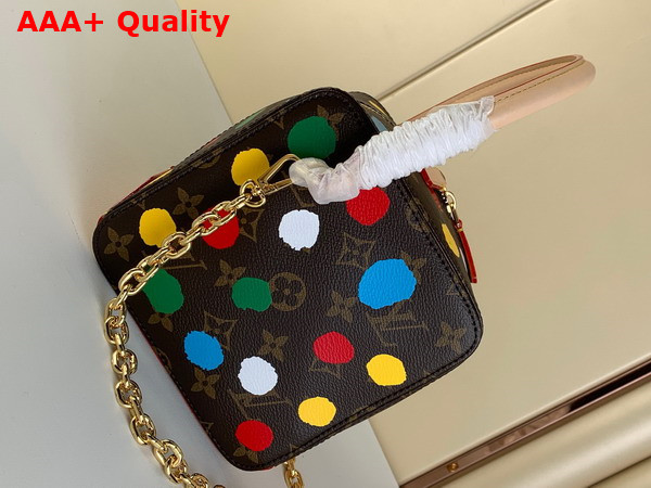 LV x YK Square Bag Monogram Coated Canvas with 3D Painted Dots Print M46450 Replica