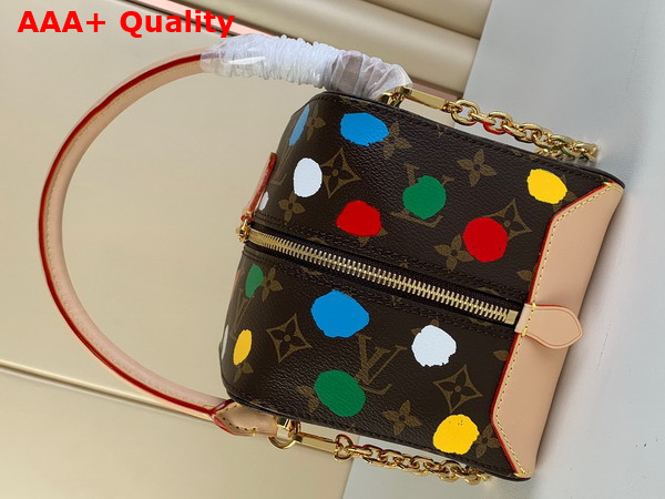 LV x YK Square Bag Monogram Coated Canvas with 3D Painted Dots Print M46450 Replica