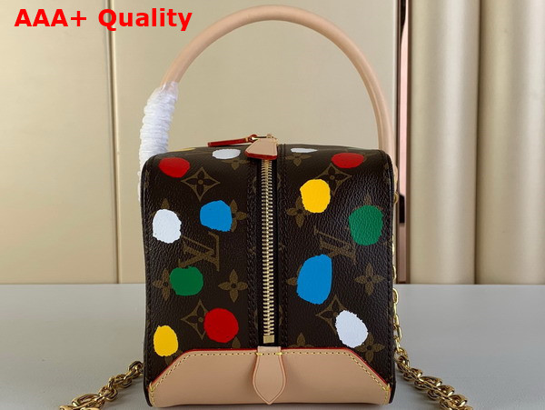 LV x YK Square Bag Monogram Coated Canvas with 3D Painted Dots Print M46450 Replica