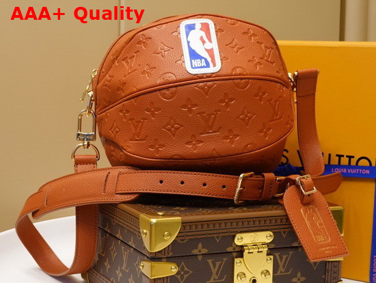 LVXNBA Ball in Basket Bag in Brown Ball Grain Leather M57974 Replica