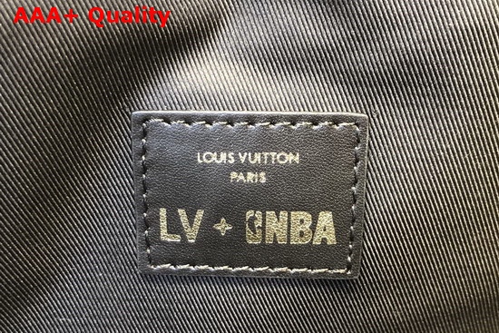 LVXNBA Basketball Backpack in Black Ball Grain Leather M57972 Replica