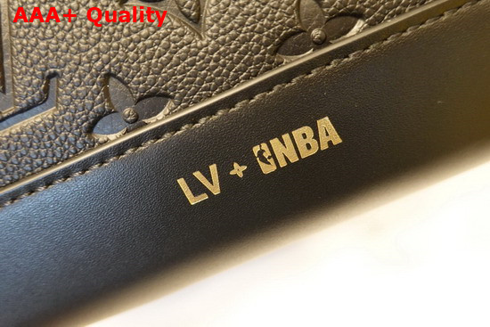 LVXNBA Basketball Backpack in Black Ball Grain Leather M57972 Replica