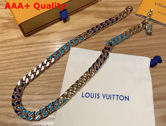 LVXNBA Chain Links Necklace Gold Color Hardware MP3052 Replica