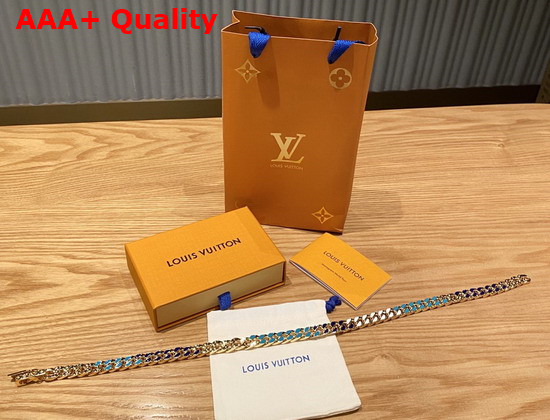 LVXNBA Chain Links Necklace Gold Color Hardware MP3052 Replica