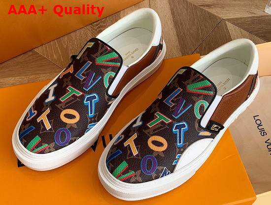 LVXNBA LV Ollie Slip On Sneaker Brick Monogram Canvas 1A90CD Replica