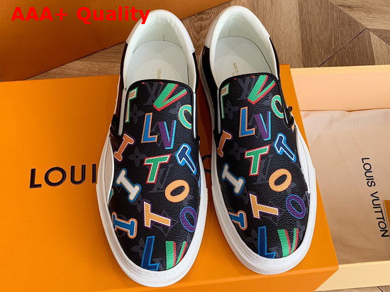 LVXNBA LV Ollie Slip On Sneaker Monogram Eclipse Canvas Replica