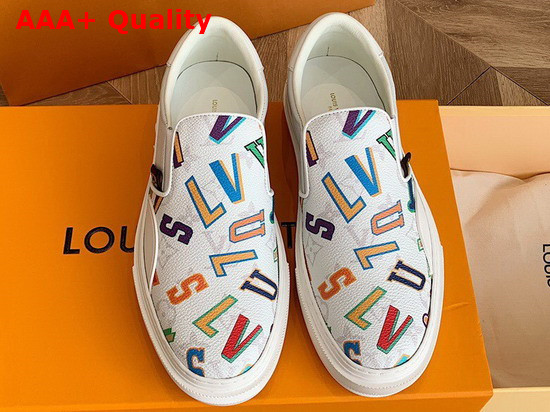 LVXNBA LV Ollie Slip On Sneaker White Monogram Canvas Replica