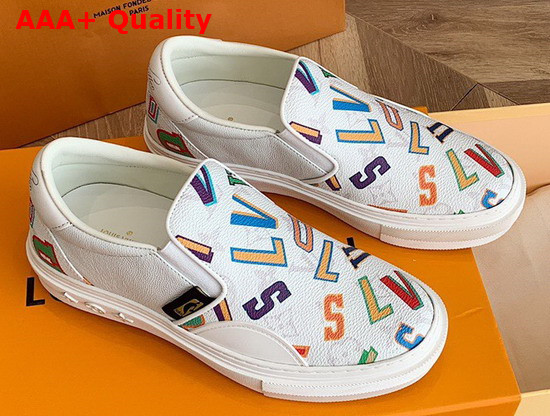 LVXNBA LV Ollie Slip On Sneaker White Monogram Canvas Replica