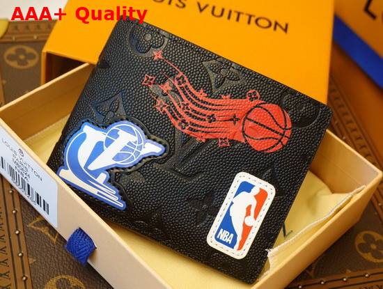 LVXNBA Multiple Wallet Black Cowhide Leather M80624 Replica