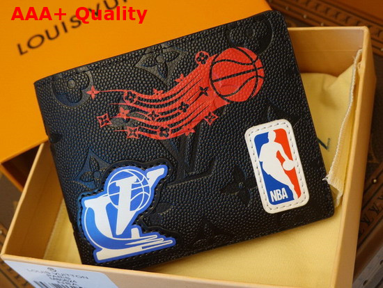 LVXNBA Multiple Wallet Black Cowhide Leather M80624 Replica