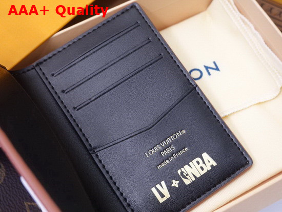 LVXNBA Pocket Organizer Brown Ball Grain Leather M80545 Replica