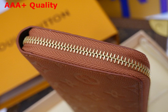 LVXNBA Zippy Wallet Vertical Brown Ball Grain Leather M80548 Replica